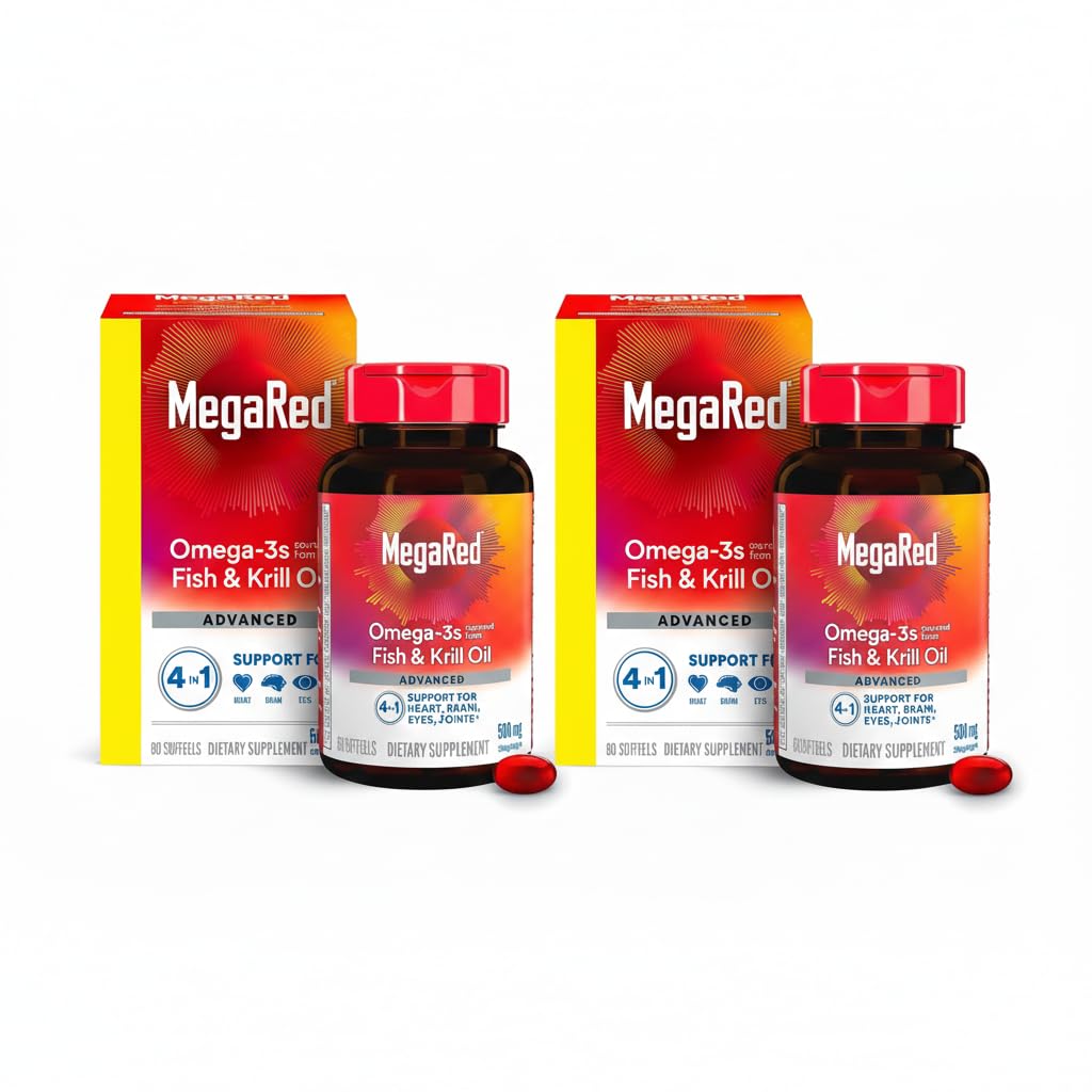 Megared Advanced 4in1: botella y cápsulas para apoyar la salud cardiovascular.