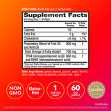 Etiqueta Megared Omega-3: confianza en pureza y potencia.