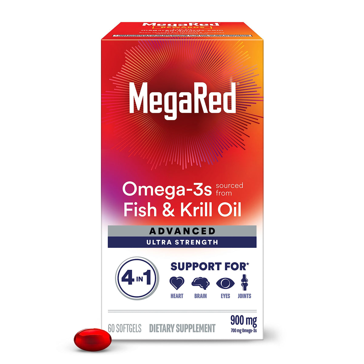 Megared Omega-3 cápsulas: apoyo potencial al corazón y la salud general.