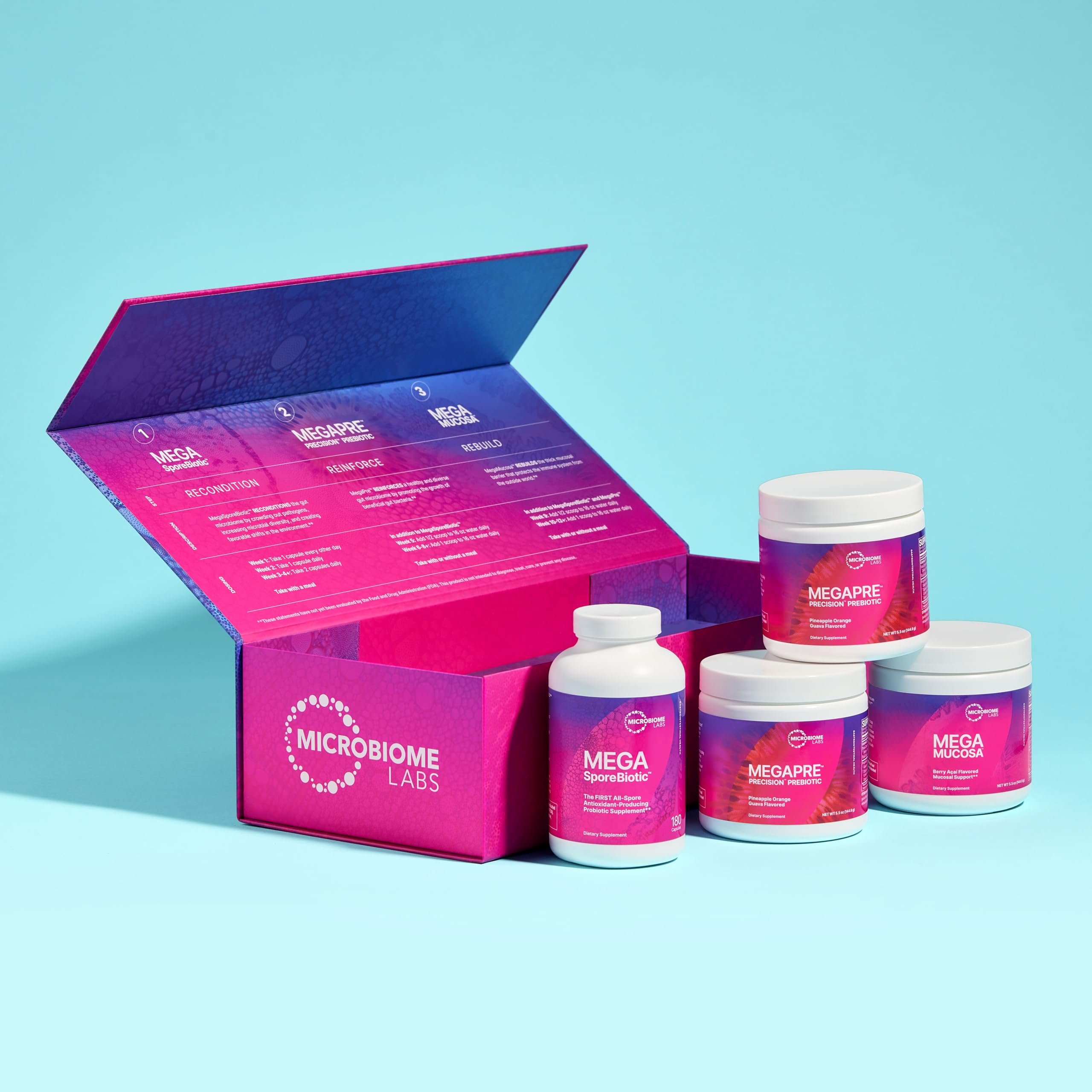 Capsulas MegasporeBiotic para sostener la barrera intestinal y función inmune.