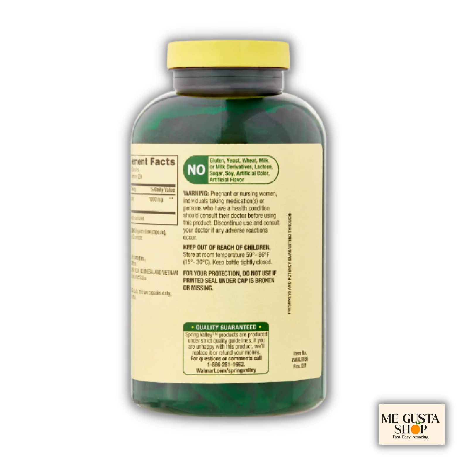 Cápsulas de canela de 1000 mg en primer plano.