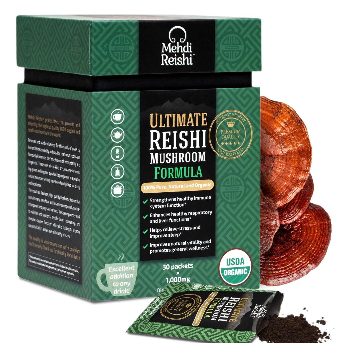 Mehdi Reishi, frasco 30 servicios, apoyo potencial a la energía diaria.