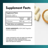 MEIBOTAN L Tyrosine 500mg, cápsulas y etiqueta, claridad mental posible.