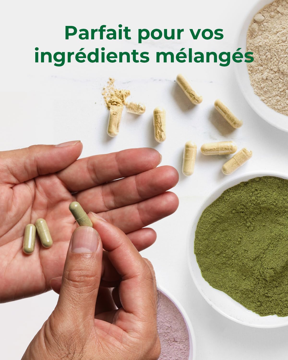 MéipaLien cápsulas HPMC sin aditivos, aptas para dietas vegetarianas y alérgenos