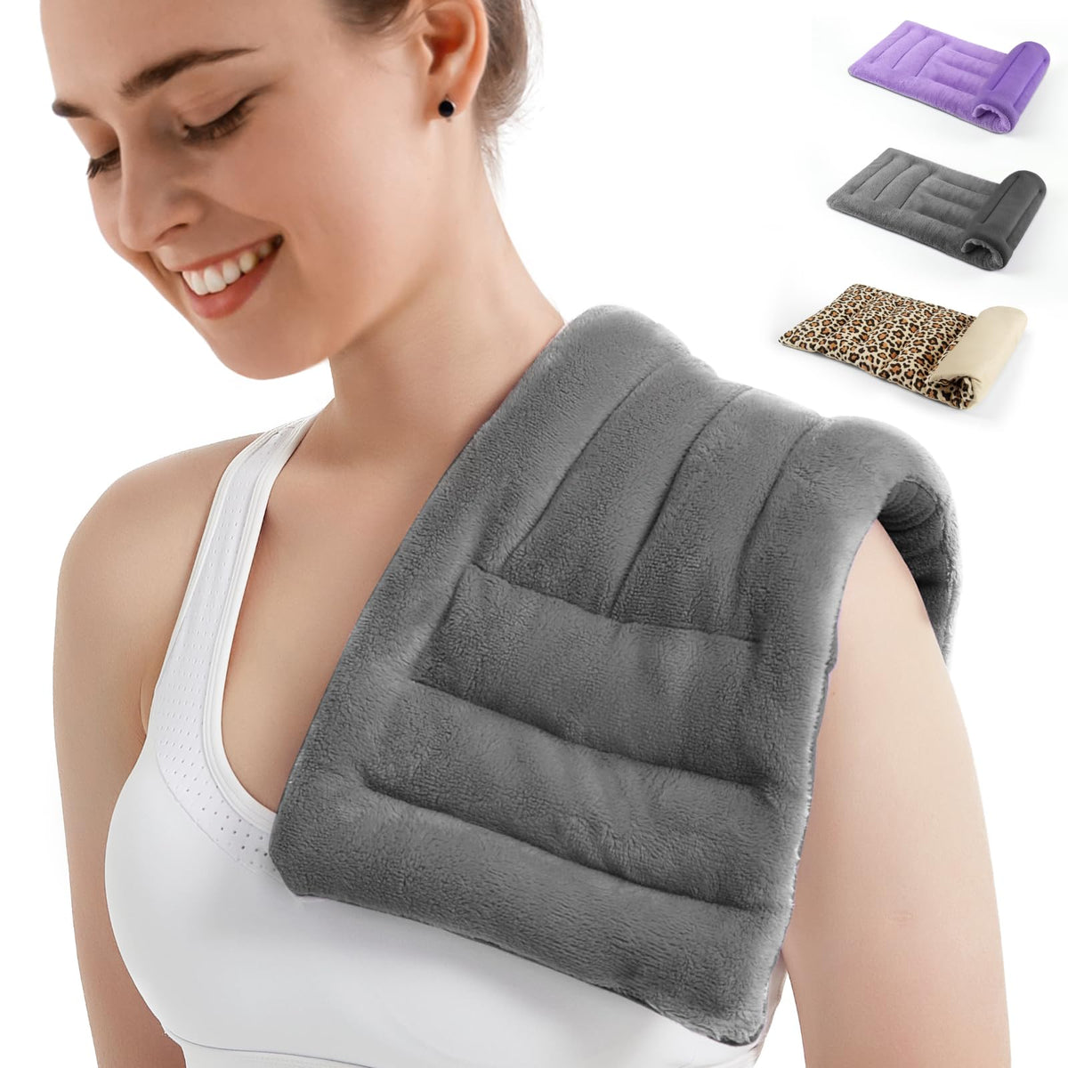 Almohadilla MEISENHOME caliente para microondas, tamaño 8x18 pulgadas, ideal para confort diario