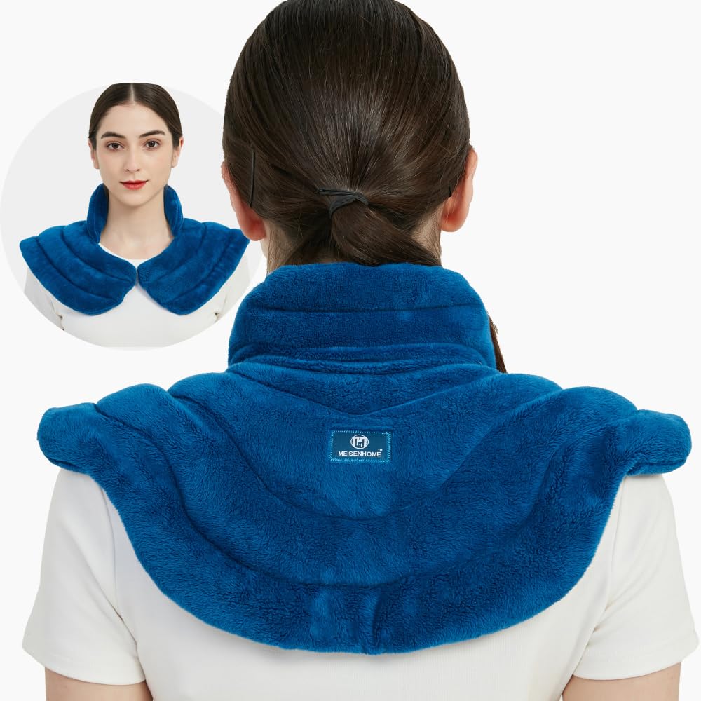 MEISENHOME almohadilla cuello y hombros con calor suave para relajación.
