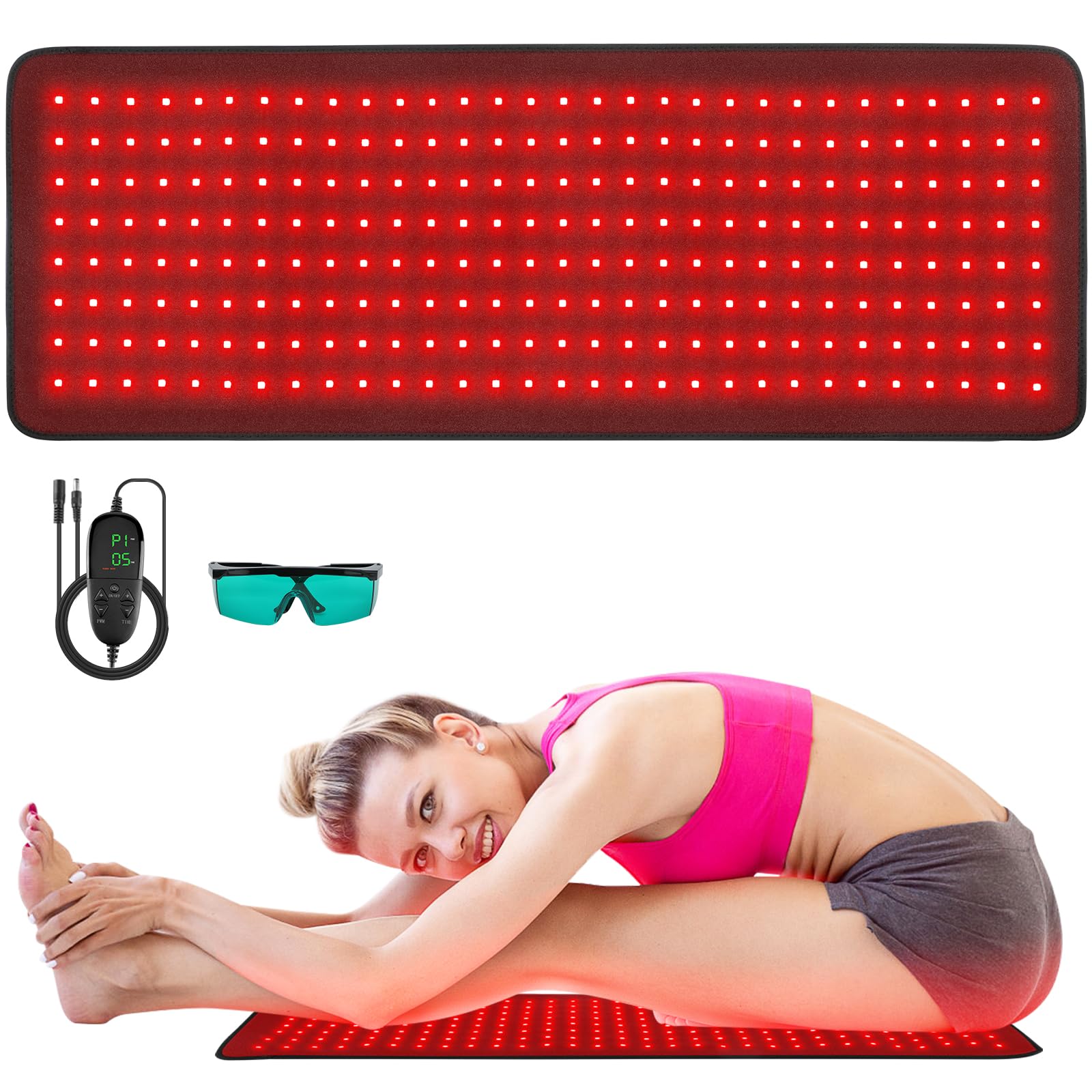 Meiye almohadilla de terapia de luz para espalda con cobertura amplia 660nm/850nm