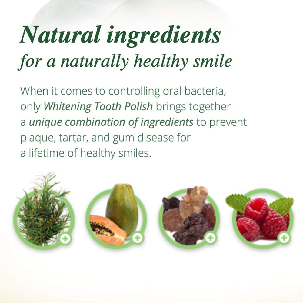 Sonrisa clara con Melaleuca Whitening Tooth Polish, efecto suave.
