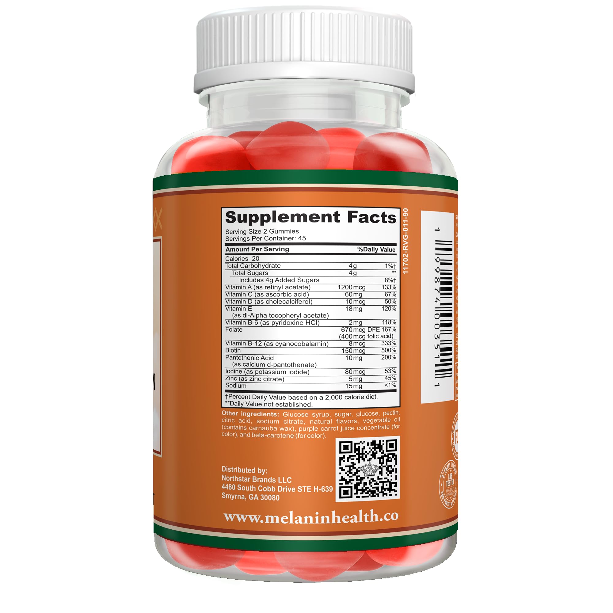 Gomita en mano, Melanin Health, impulso suave de energía