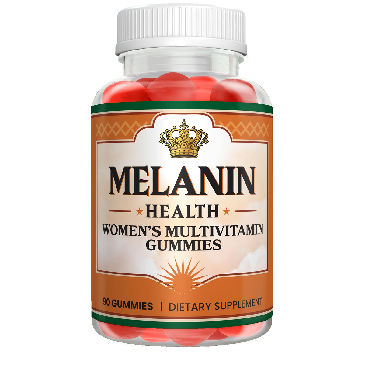 Frasco de gomitas Melanin Health para mujeres, apoyo inmunitario diario