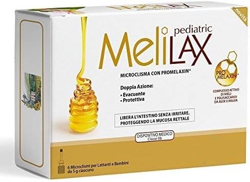 Melilax microclasma pediátrico, envase, promelaxin, favorece evacuación suave en niños