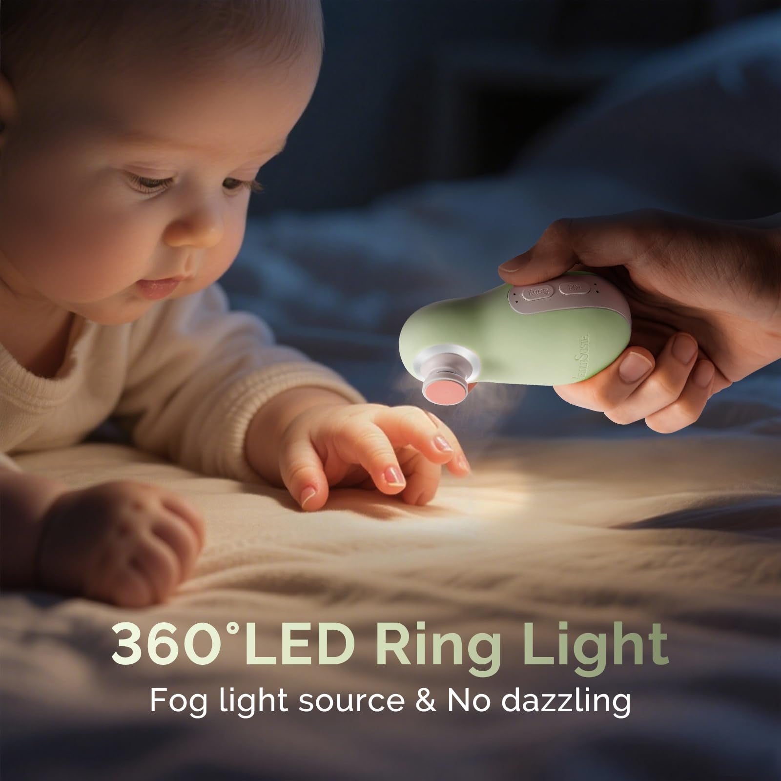 MelodySusie luz-nocturna-lima-bebe: iluminación para recortar uñas con precisión.