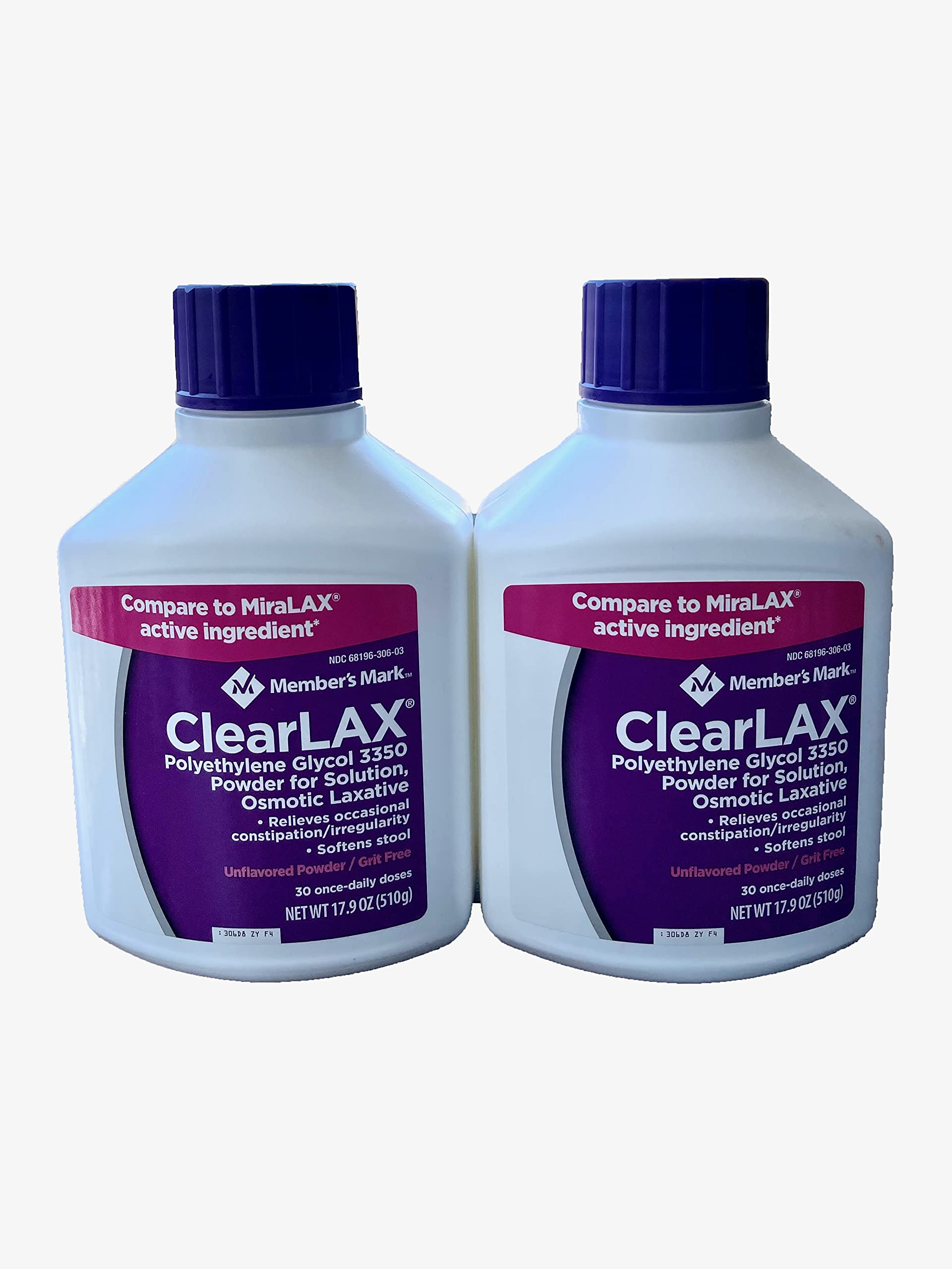 Member's Mark Clearlax: dos botellas para uso práctico y regularidad.