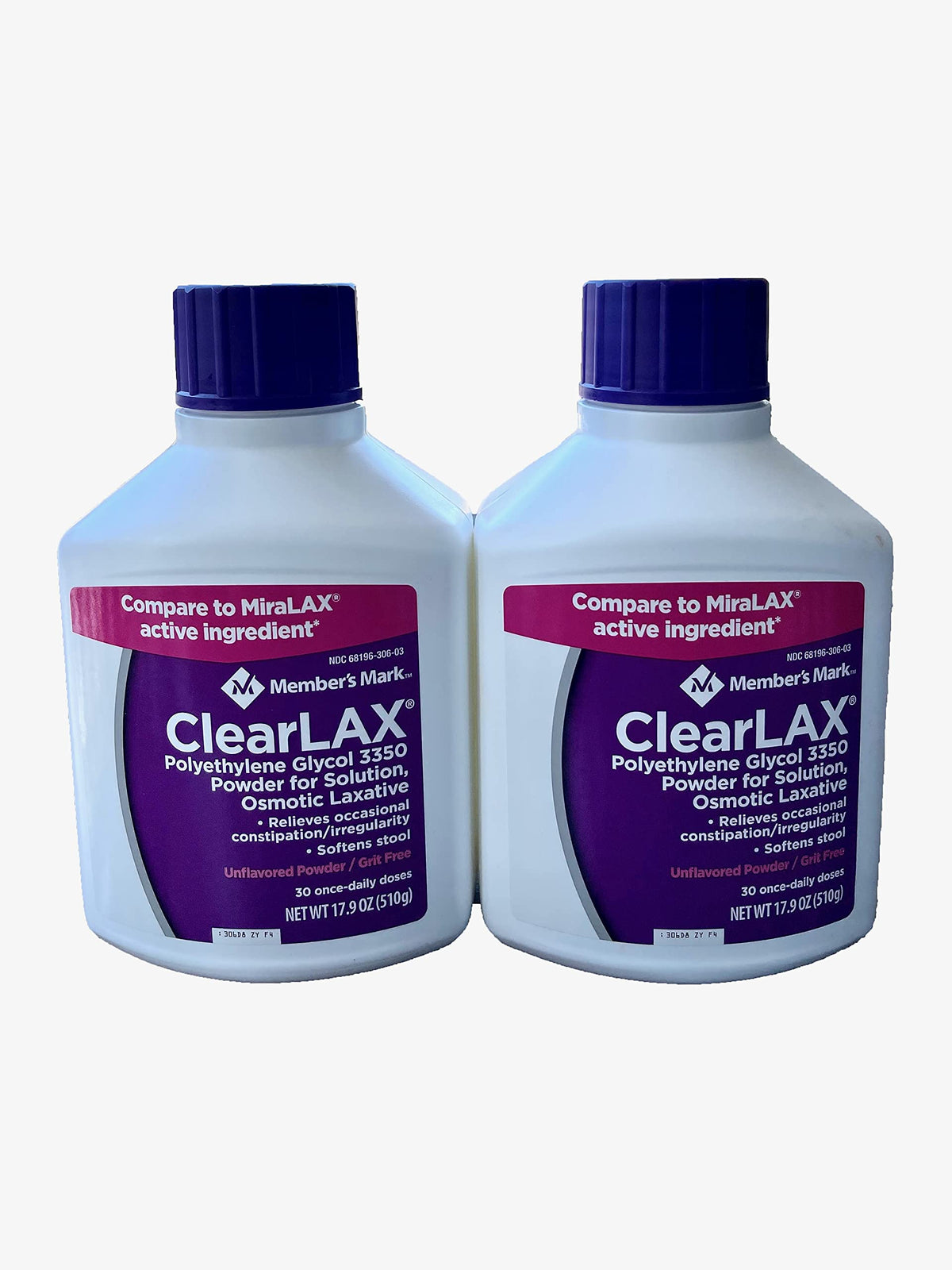 Member's Mark Clearlax: dos botellas para uso práctico y regularidad.