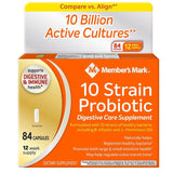 Member's Mark 5X Probiotic, botella frontal para apoyo digestivo diario.