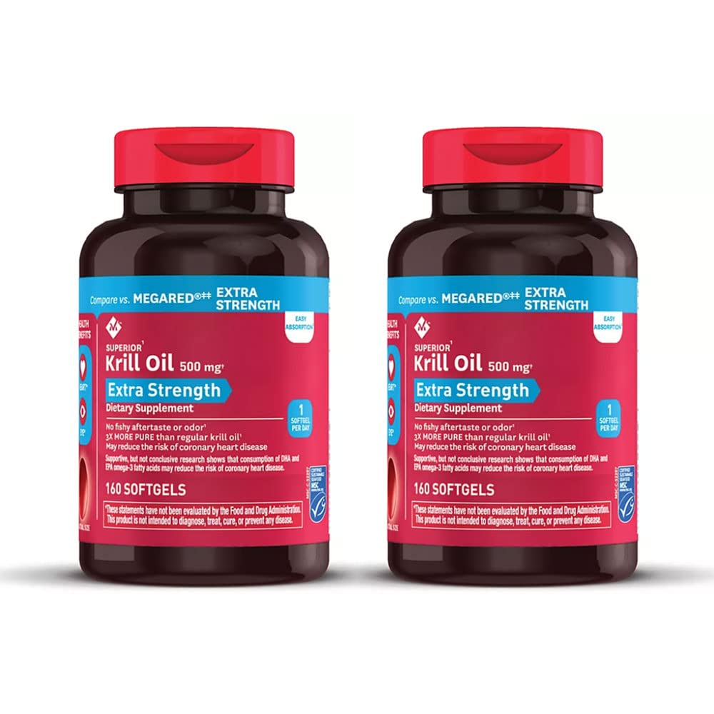 Member's Mark aceite de krill omega-3, cápsula de 500 mg para bienestar diario