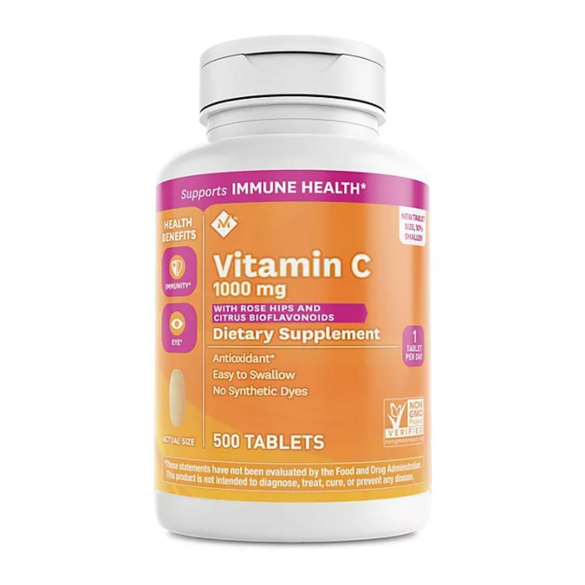 Member's Mark Vitamina C 1000 mg con rosa mosqueta en botella, listo para uso diario