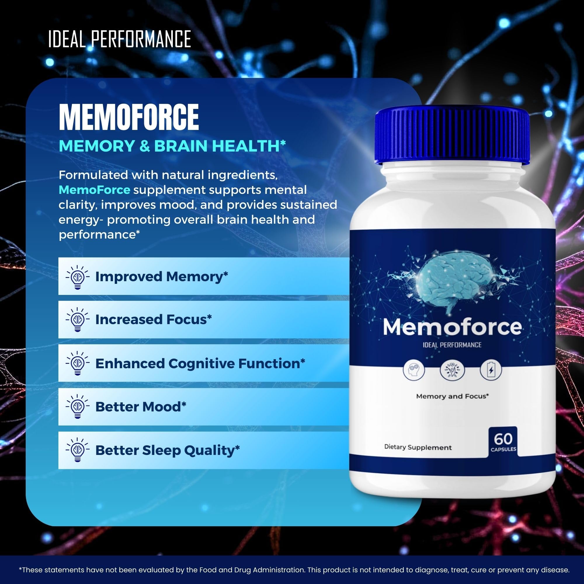 Memoforce: sesión de estudio matutino con suplemento para memoria.