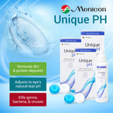 Menicon Unique pH: acondicionamiento cómodo que mejora la humectación de las lentes.