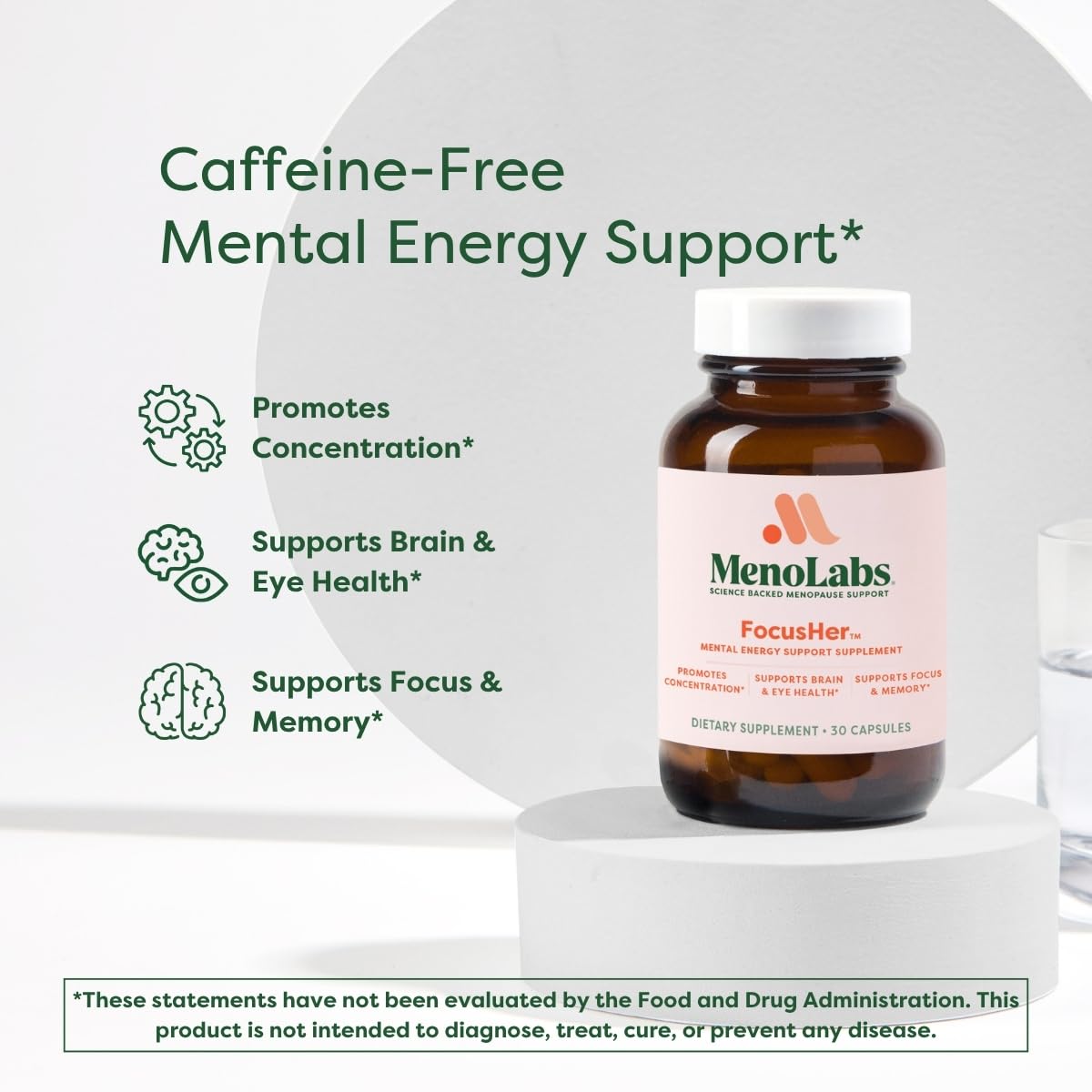 MENOLABS FocusHer mejora la concentración sin cafeína para tareas largas