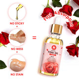 MENOMINO aceite Yoni rosa: ingredientes naturales para cuidado diario.