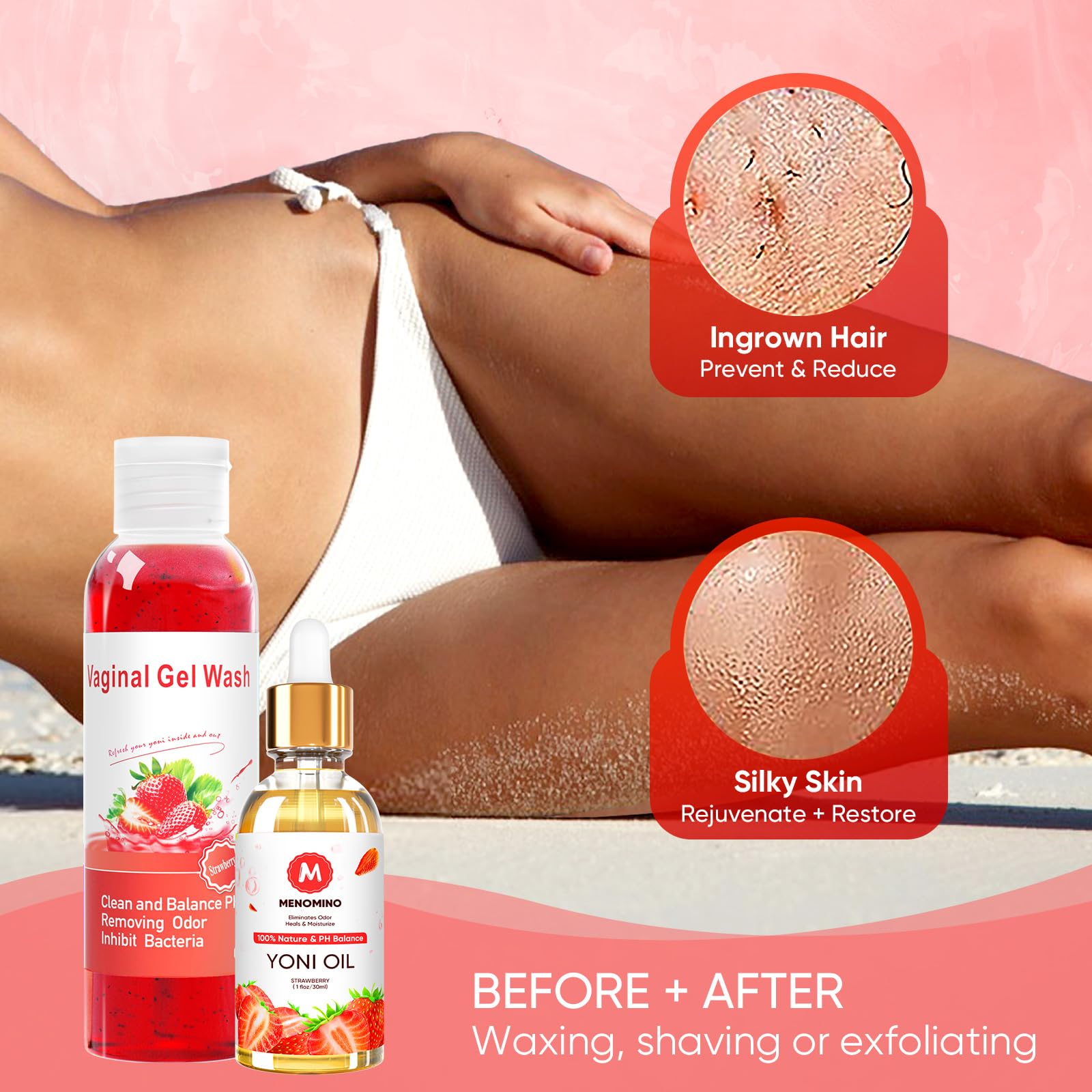 Menomino barra yoni hidrata y favorece elasticidad con aroma neutro.