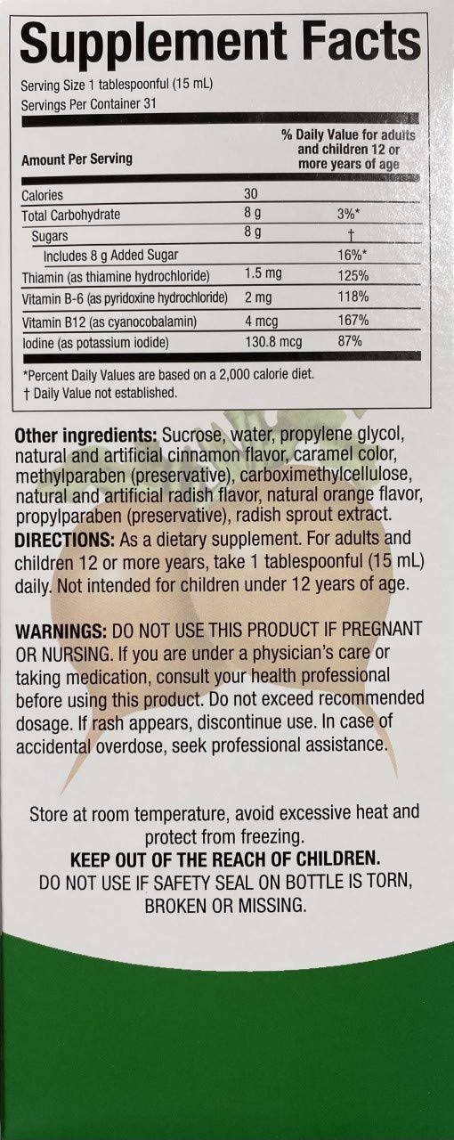Menper Rabano Yodado Liquid, uso diario práctico para suplementos.