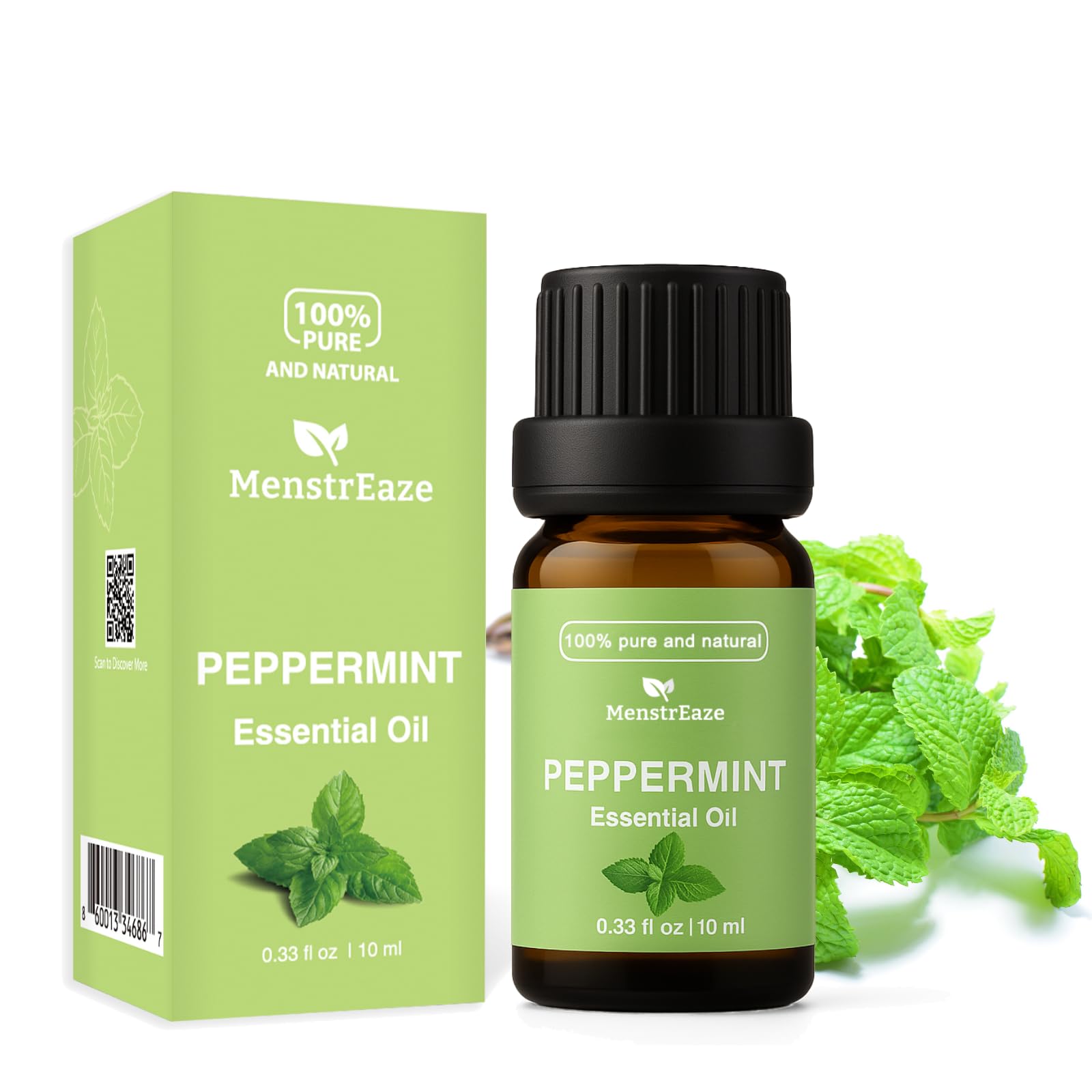 MenstrEaze Aceite de Menta: frasco gotero para uso directo y refrescante.