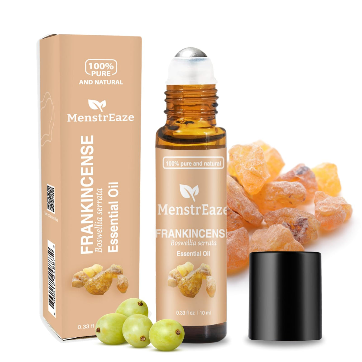 MenstrEaze: aplicador enrollable para la cara con incienso y uva para despertar con calma