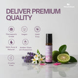 MenstrEaze Calm Roll-On Envase 10ml: diseño portátil para viaje y bolso.