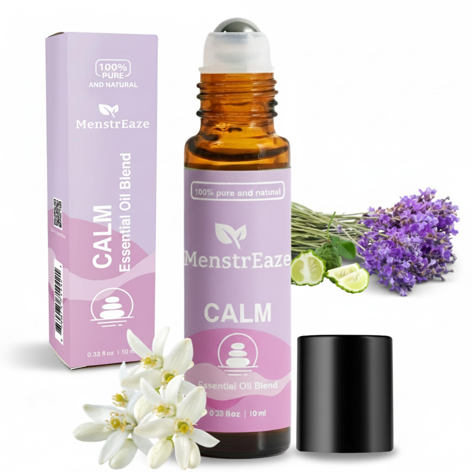 MenstrEaze Calm Roll-On Lavanda: aroma relajante y apoyo emocional suave.