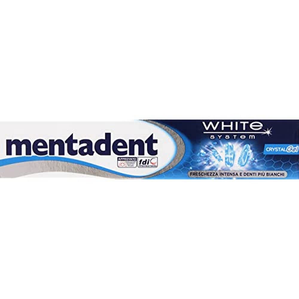 Mentadent Dentiphy White System sonrisa clara, comparación antes y después