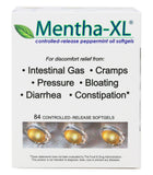 Mentha-XL, cápsulas suaves, frasco visto de frente para cuidado digestivo diario.