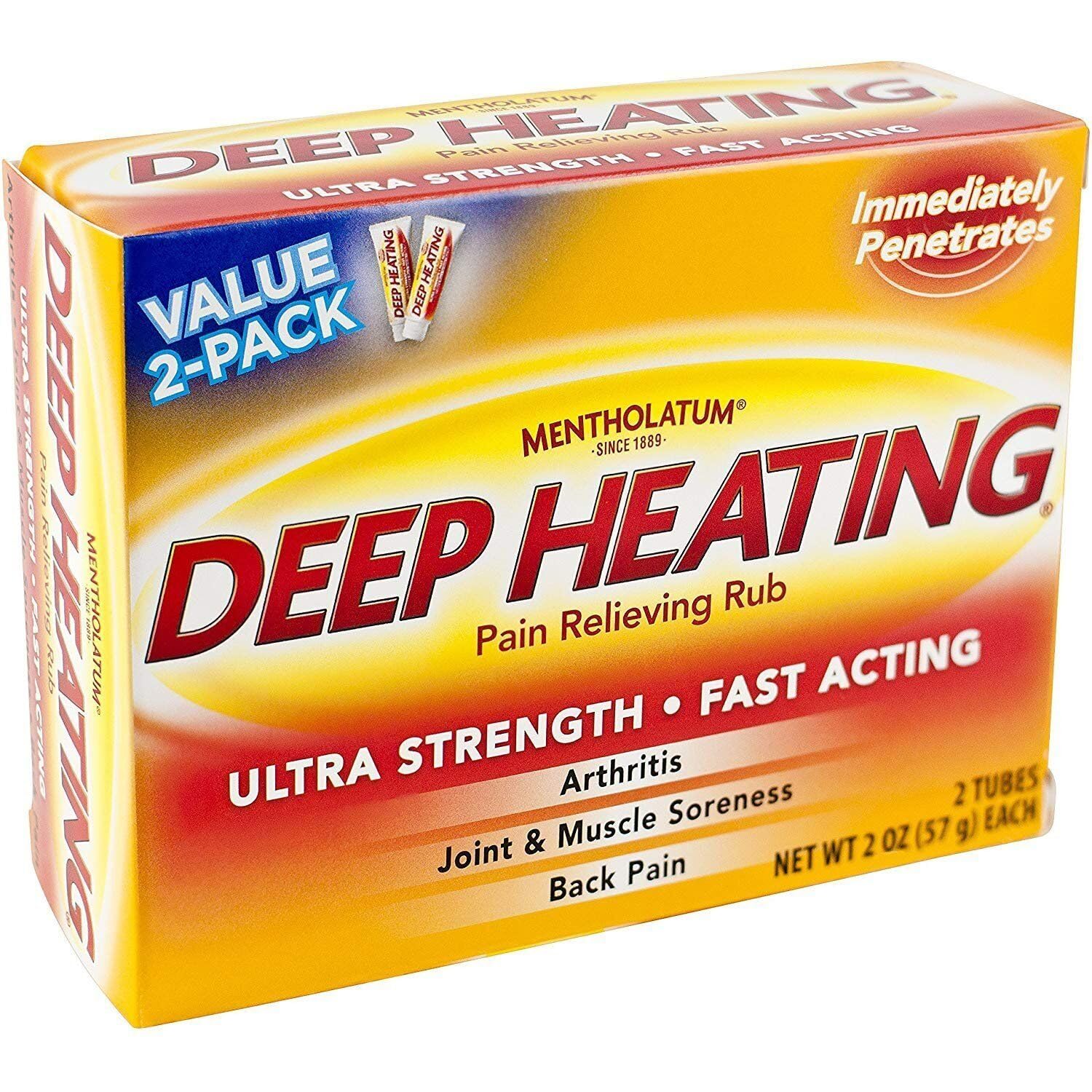 Aplicación de Mentholatum Calor Profundo en la mano para uso externo.