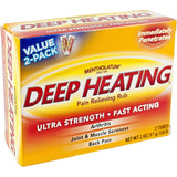 Aplicación de Mentholatum Calor Profundo en la mano para uso externo.