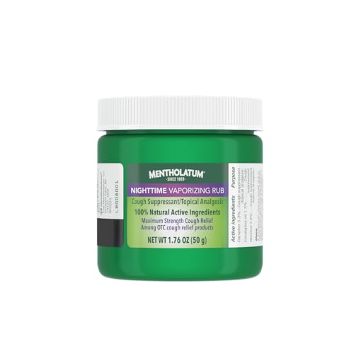 Mentholatum Noche aplicación en el pecho para alivio suave.