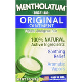 Mentholatum Original en frasco con vapores aromáticos para alivio suave.