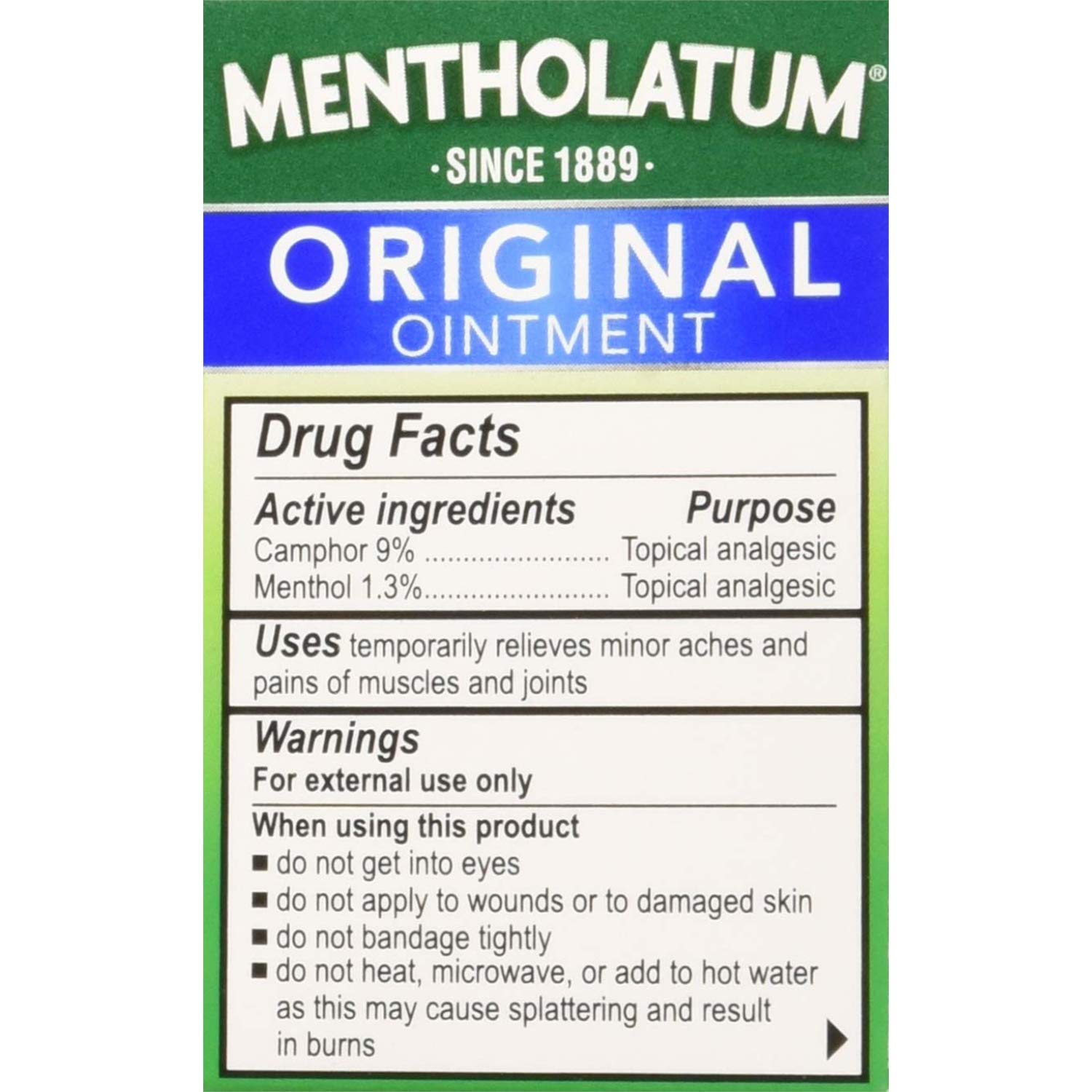 Aplicación en espalda con Mentholatum Original para alivio cómodo.