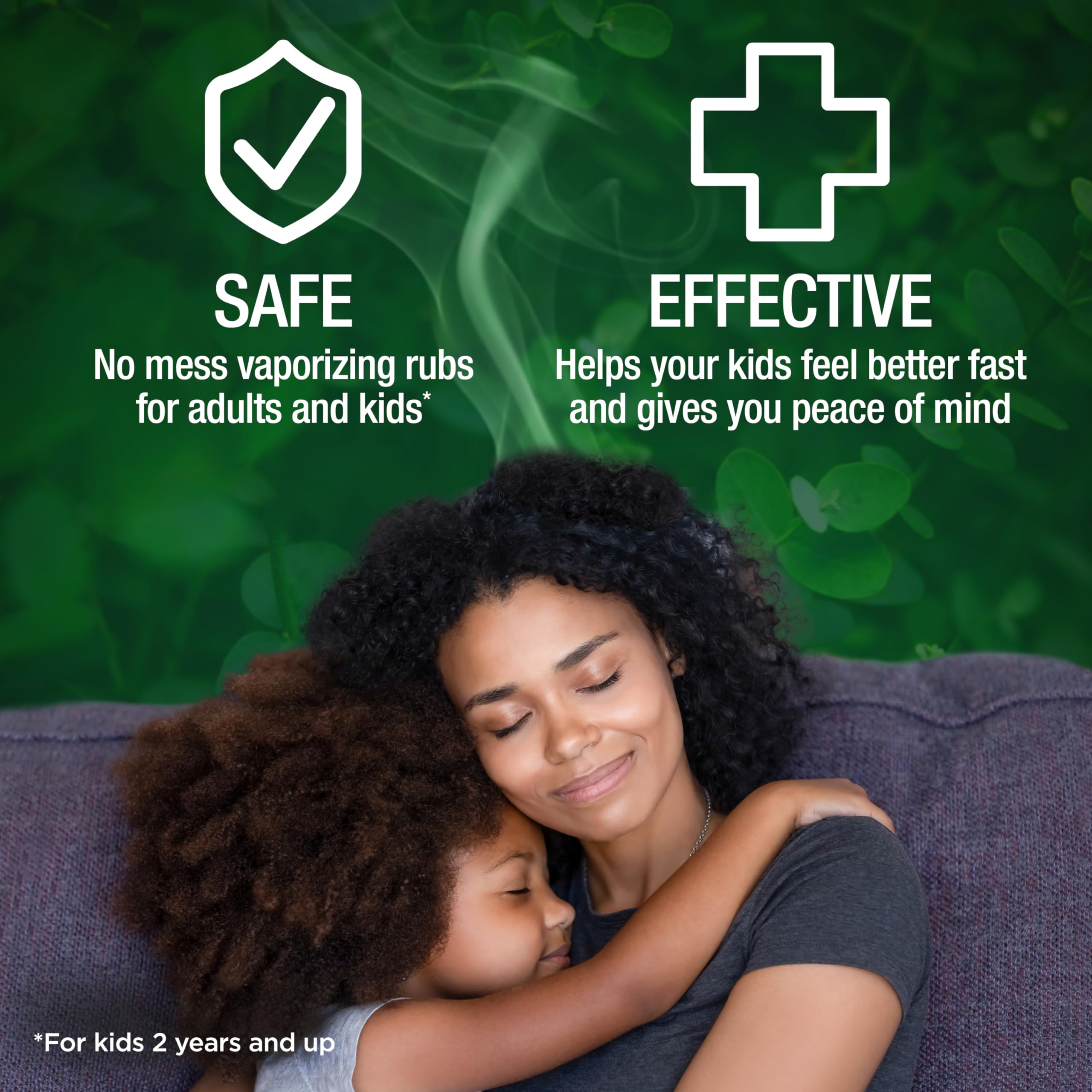 Mentholatum Alivio de tos nocturno con vapores calmantes.