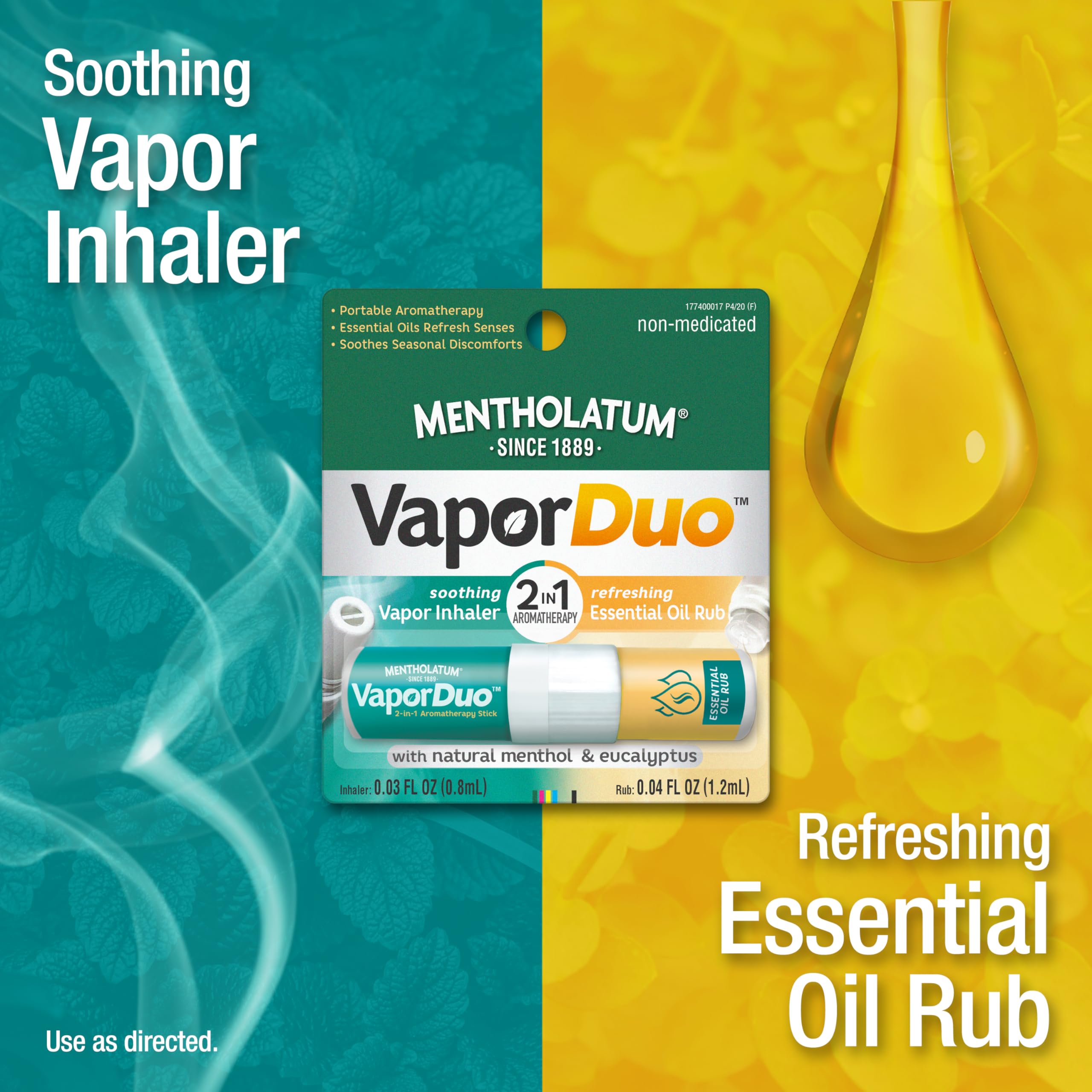 Mentholatum Vaporduo bálsamo de aceites esenciales para aroma refrescante