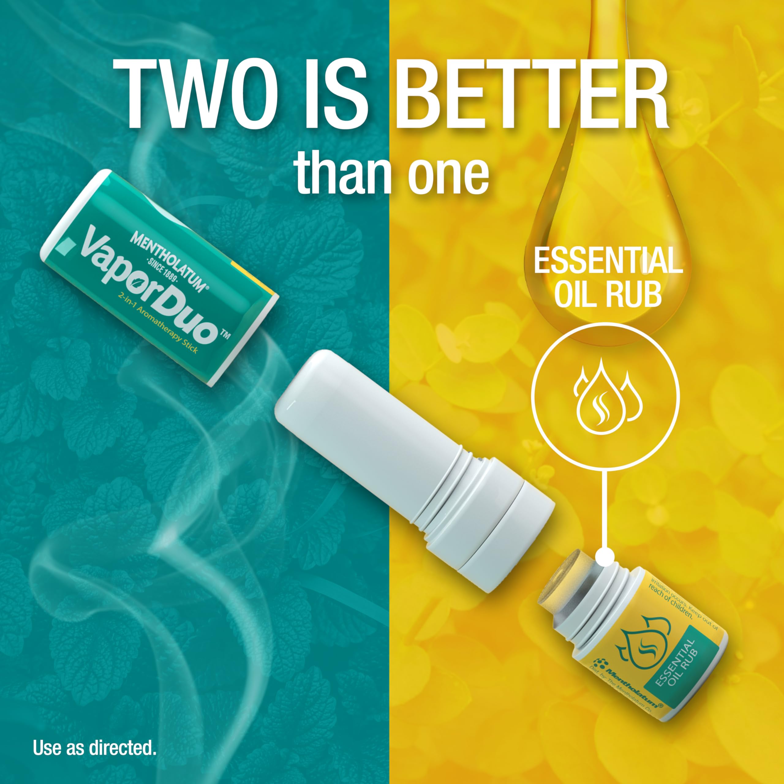 Mentholatum Vaporduo envase compacto, fácil de llevar a cualquier sitio