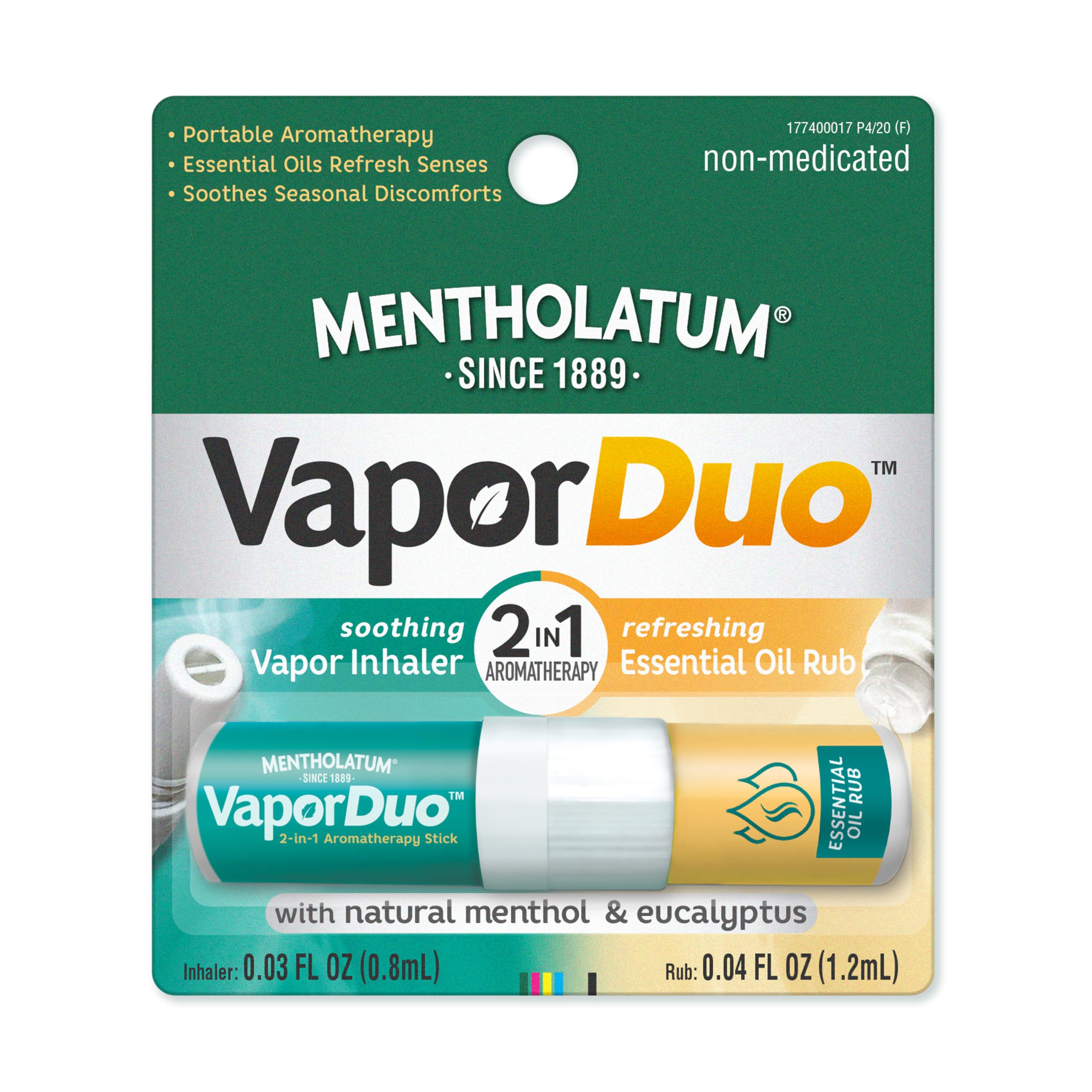 Mentholatum Vaporduo inhalador de vapor para alivio rápido de la congestión nasal