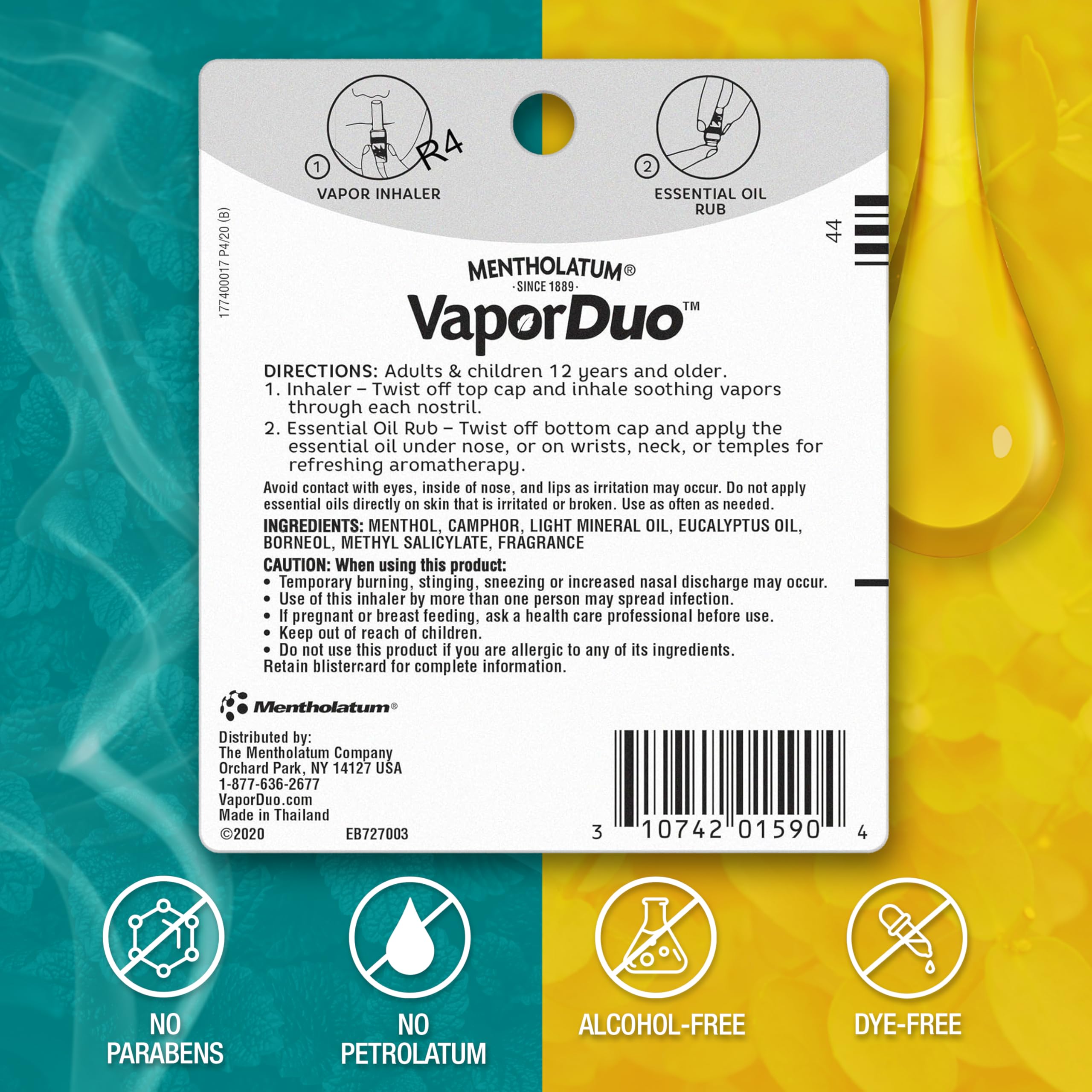 Mentholatum Vaporduo uso nocturno para respirar mejor al dormir