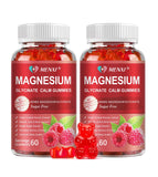 Gominolas MENXI magnesio 600 mg en frasco, sabor frambuesa, apoyo a la relajación diaria