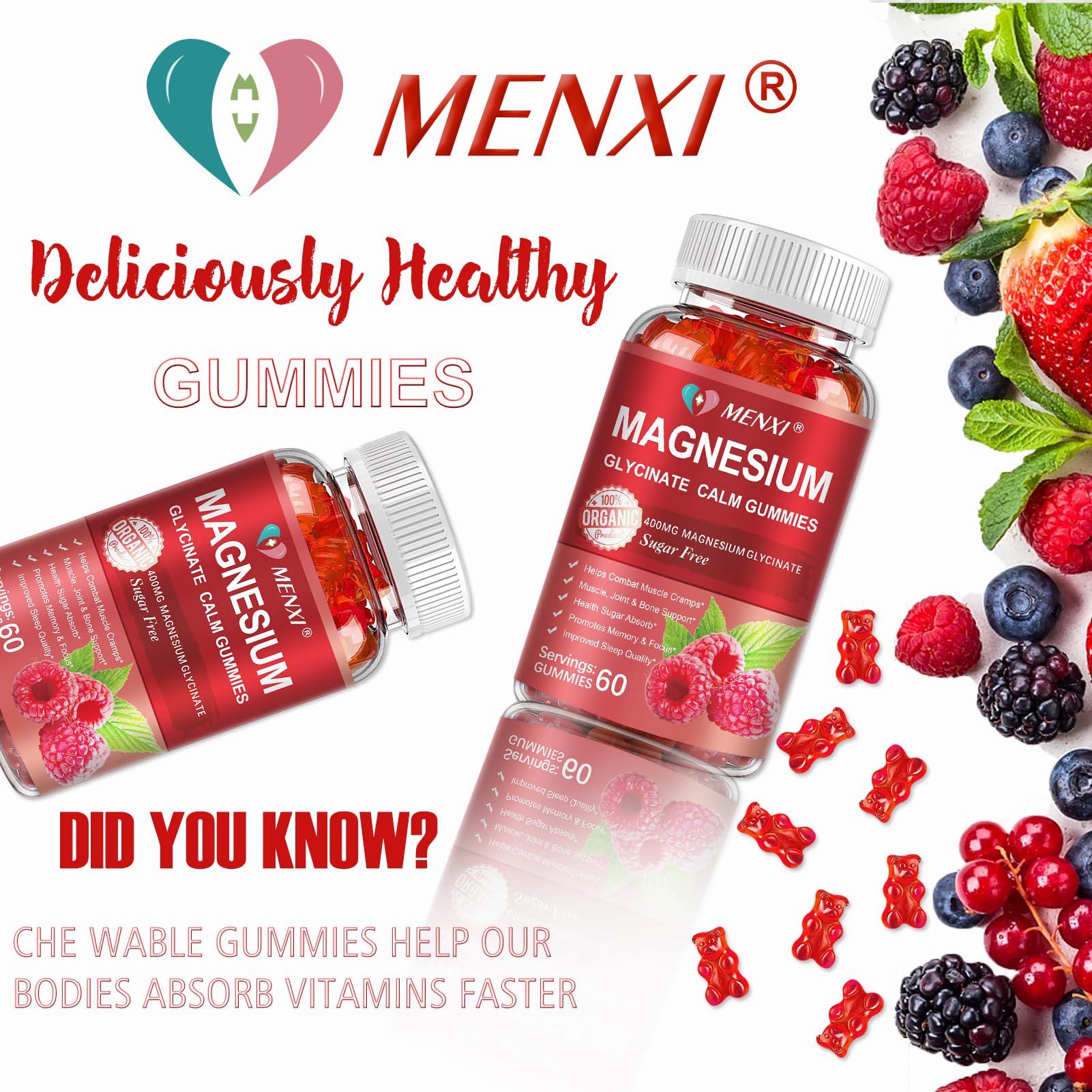 Uso nocturno con MENXI magnesio 600 mg para favorecer la relajación