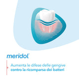 Meridol Dentífrico apto para dientes sensibles, cómodo al cepillar.