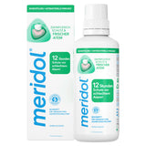 Meridol enjuague bucal halitosis 400 ml, envase a la vista para frescura diaria