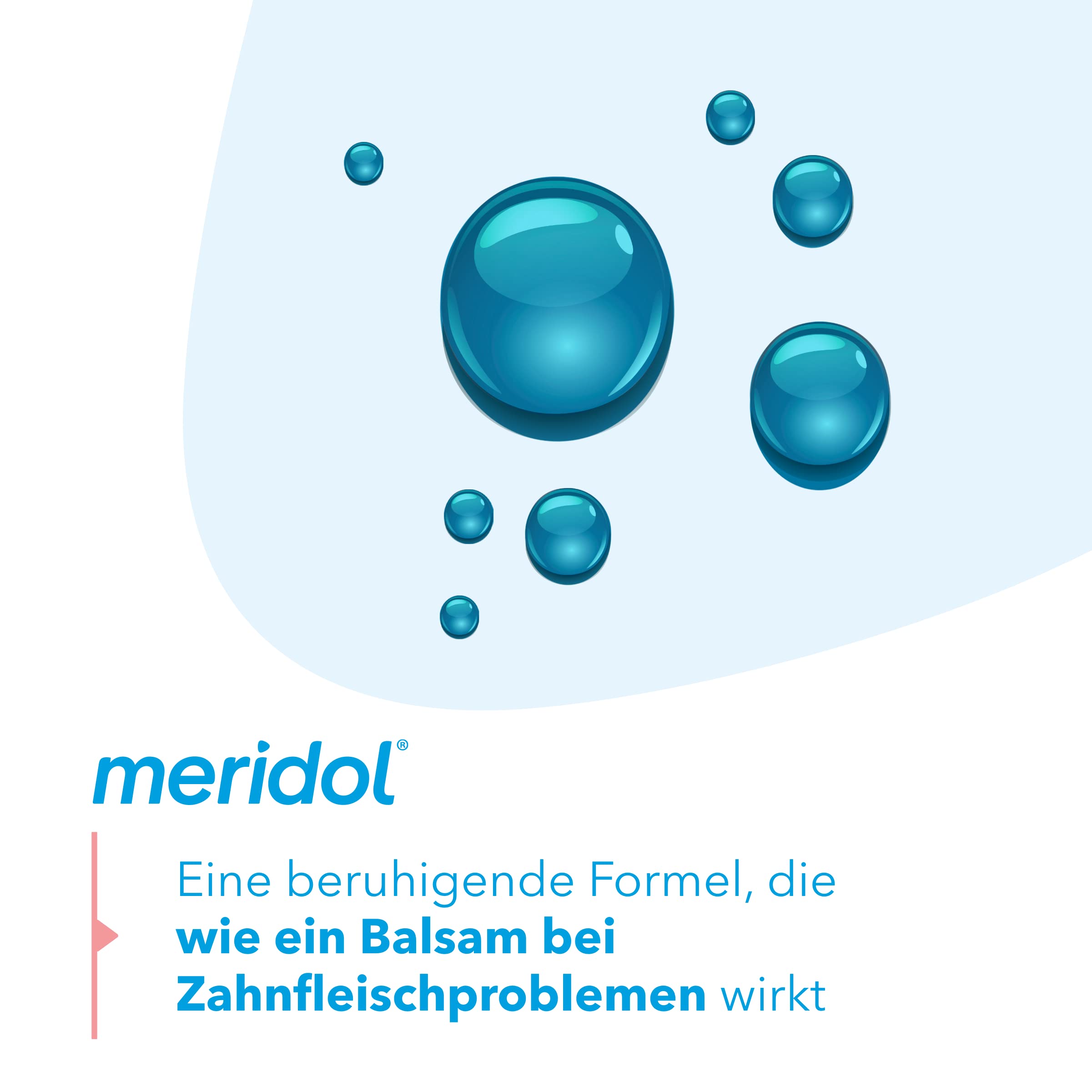 Meridol enjuague bucal halitosis 400 ml, presentación en estante