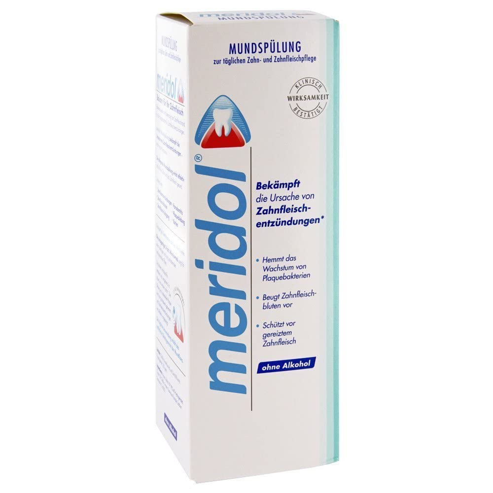 Meridol enjuague bucal sin alcohol para encías sanas y frescura diaria