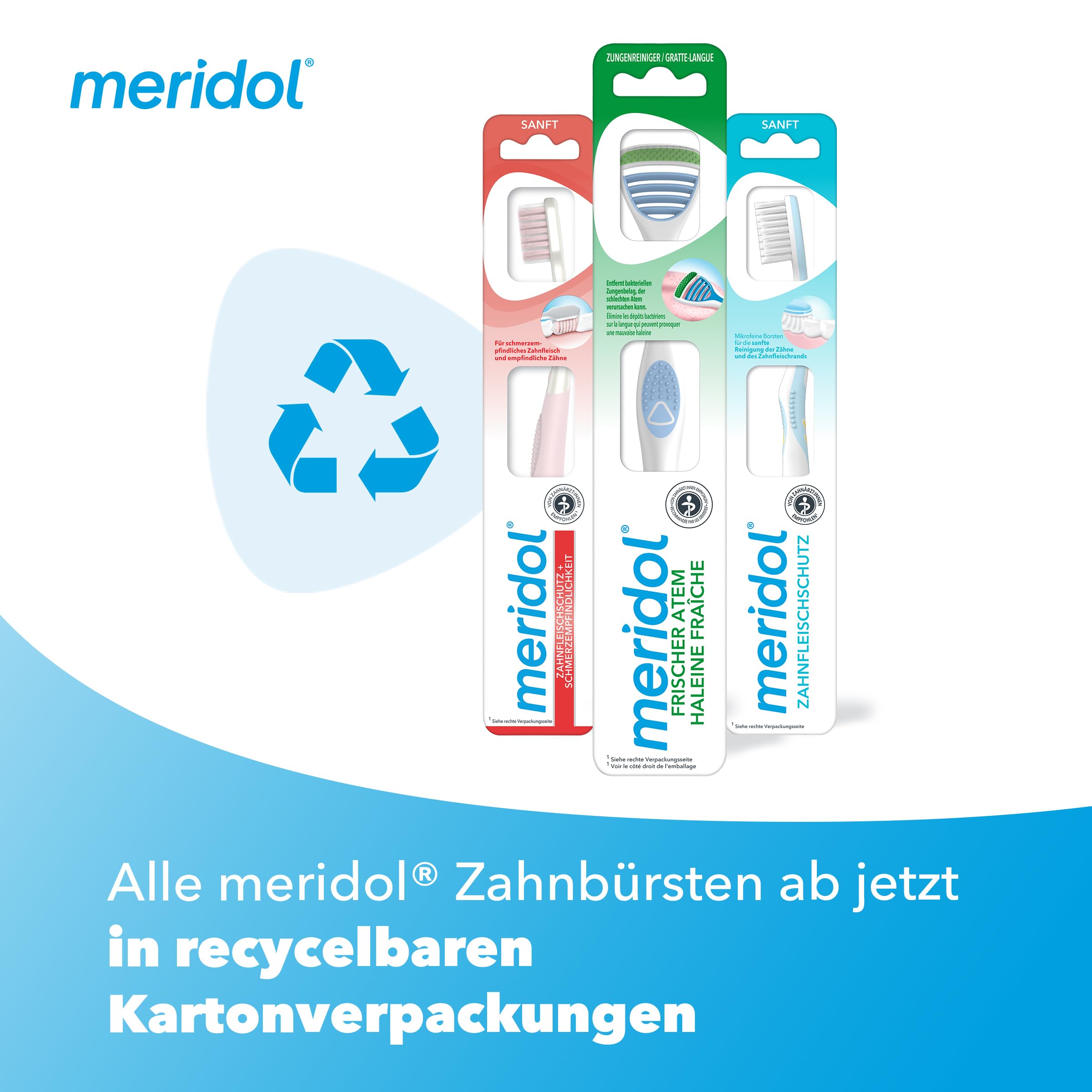 Meridol limpiador de lengua acceso fácil a zonas traseras